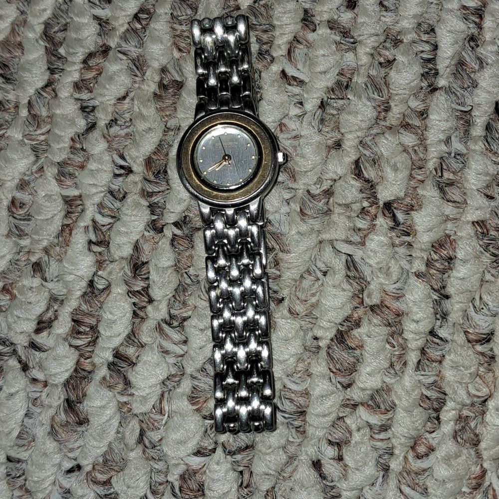 Skagen Women's Silver Tone Designer Watch w Rose Gold Tone Around Clock